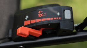 Close up of the Smart Drive control lever. 