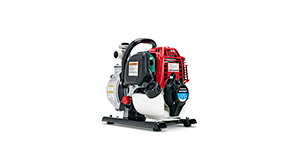 3/4 front side view of Portable Transfer Pump on white space. 	